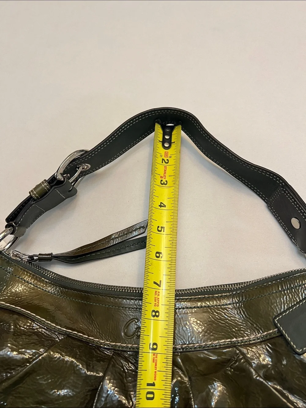 COACH CLASSIC GREEN PATENT LEATHER HOBO BAG PURSE NEW WITH TAGS